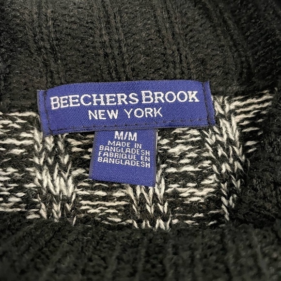 Beechers Brook Knit Cardigan, Button Up, Black and Grey, Size Med​ium - Picture 8 of 9